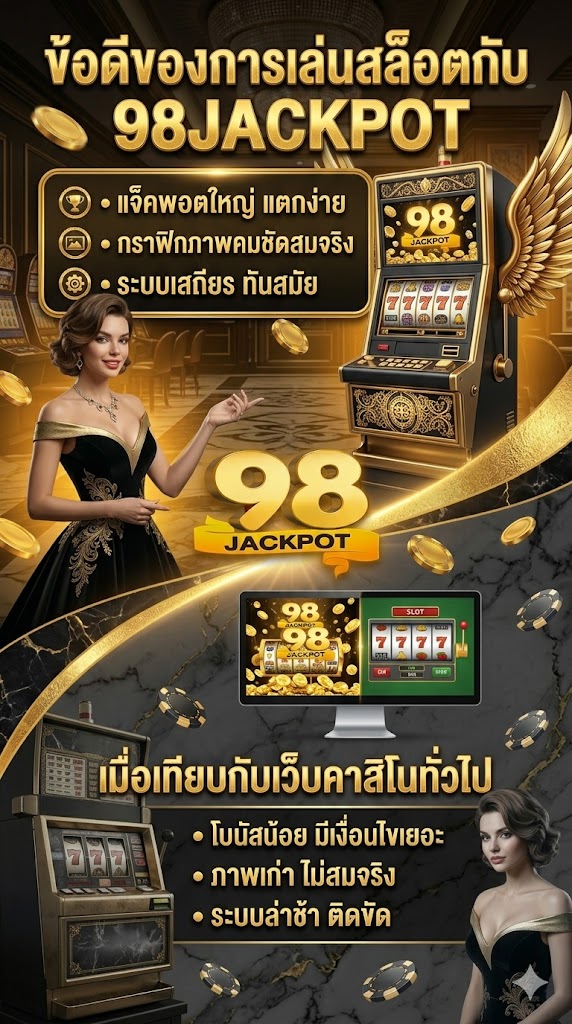 ข้อดีของการเล่นสล็อตกับ 98jackpot เมื่อเทียบกับเว็บคาสิโนทั่วไป